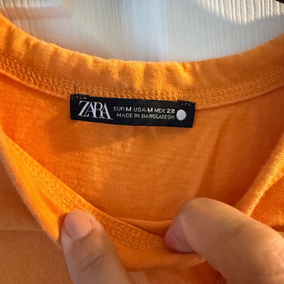 Zara Vibrant Orange Tee - Picture 3 of 3